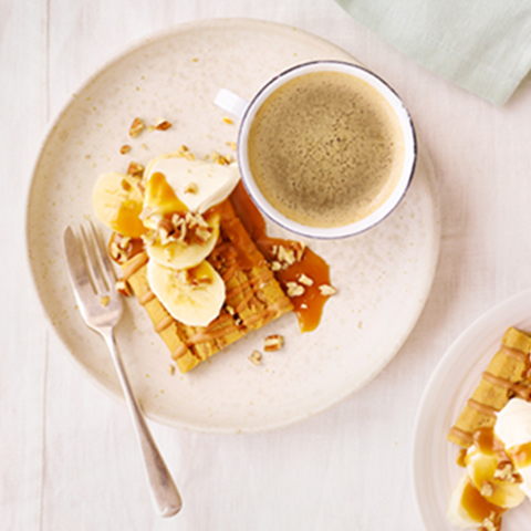 Plated banoffee pie.